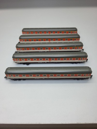 (5) Z Scale Marklin Mini-Club 8720 DB German Rail 1st Class Coach Passenger Cars - Picture 10 of 19