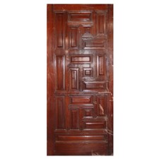 Large Antique 40  Mahogany Door, France, NED1596