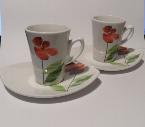 2 espresso cups, moccat cups, Amalienburg castle, branded porcelain - Picture 1 of 2