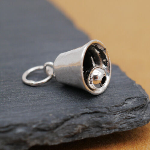 925 Sterlingsilber einfache Glocke Charm Anhänger A2321 - Bild 2 von 9