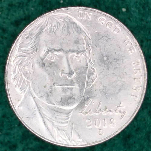 2018 D Jefferson Nickel US 5C ERROR COIN DOUBLE Date, LIBERTY & MONTICELLO N751 - Picture 3 of 4