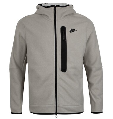Nike Herren NSW Tech Fleece Kapuze Jacke Grau Trikot GYM Freizeit Oberteil Sh...