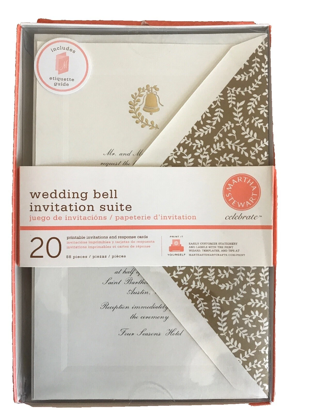 Martha Stewart Invitación de boda y artículos de papelería