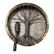 Shaman Drum Siberian Drum Spiritual Music Drum with Tree of Life Handmade Gift