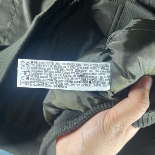 Forever 21 Mens Bomber Jacket Size L Green Lined Ribbed Pockets Full Zip Casual - Picture 9 of 13
