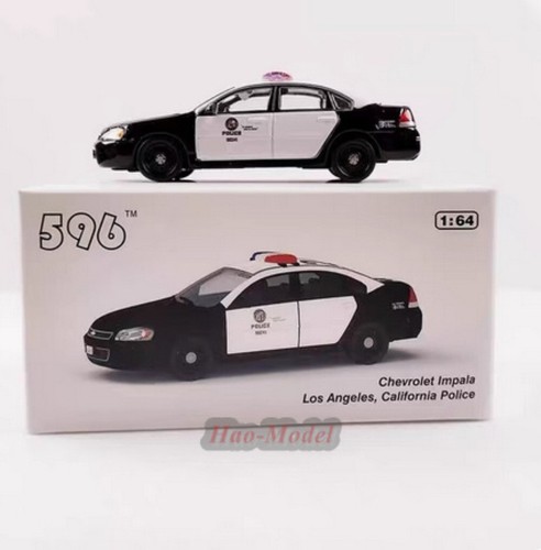 596 1/64 Chevrolet NYPD LAPD police Car Model Alloy Diecast Display Boys Gifts - Picture 2 of 7