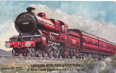 TUCK STEAM TRAIN LONDON MIDLAND & SCOTTISH WEST COAST EXPRESS SEHR GUT