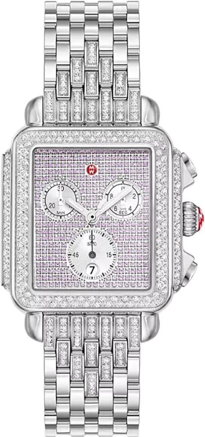 Michele Deco Pave Sapphire Dial One of 25 Made Womens Luxury Watch MWW06A000803