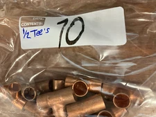 1/2 INCH COPPER TEE (LOT OF 10)