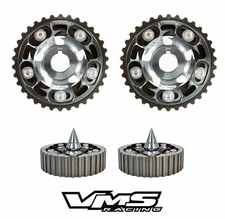 VMS RACING CAM GEARS + BOLTS SPIKES GUNMETAL FOR HONDA ACURA B18A B18B B20B B20Z