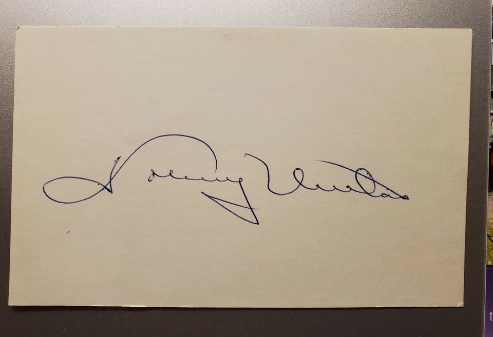 JOHNNY UNITAS AUTO Signed INDEX CARD BALTIMORE COLTS JSA Authenticated HOF - Image 2 of 4