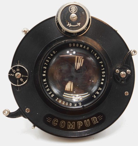 C.P. GOERZ BERLIN DOGMAR f/4.5 150MM PORTRAIT LENS IN WORKING COMPUR SHUTTER
