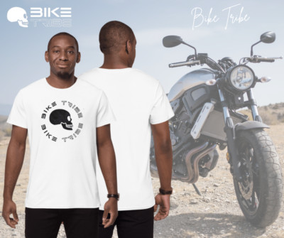 Bike Tribe White T-Shirt, Made From Finest Cotton, Motorcycle, Rider Gear  MENS
