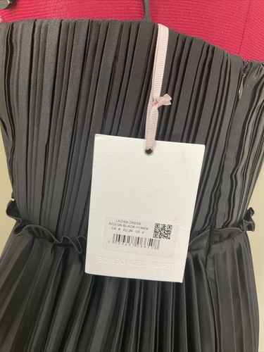 True Decadence Black Pleated Formal Dress Size 4 - Picture 4 of 7