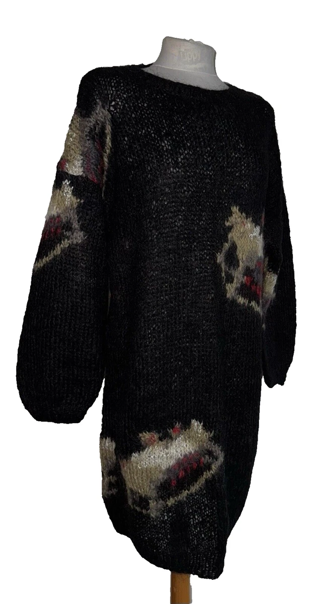 Jupe Betty Jackson Black Noire à Pois Ligne A Taille 16 Coton/Élasthanne - Occasion