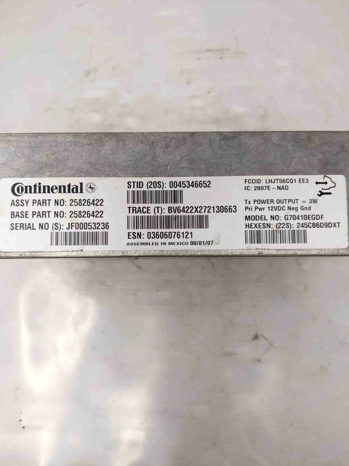 2007 2008 PONTIAC SOLSTICE ONSTAR COMMUNICATION COMPUTER CONTROL MODULE 25826422 - Image 2 of 4