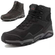 NORTIV8 Men's Waterproof Hiking Boots Trekking Work Outdoor Slip Resistant Shoes