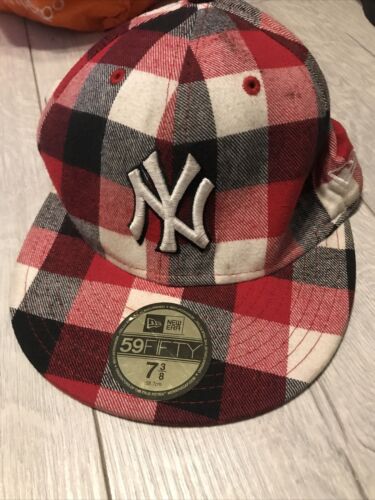 Czerwona czapka tartanowa New York New Era - Zdjęcie 1 z 1