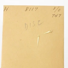 Hamilton 8117 Gilt Hand Set Hour Minute Pair For 8/0 - 747 Watch Part NOS (H23)