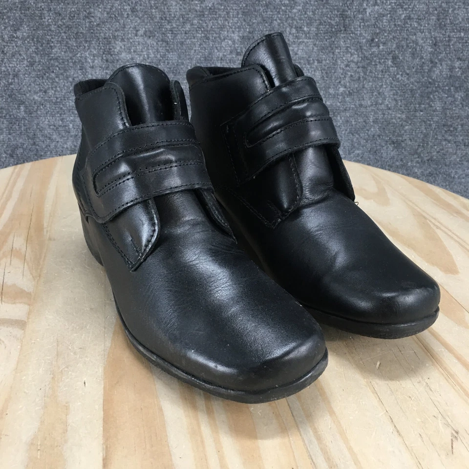 Martino ботинки женщин 8 узкий вересковый ботинок черный крюк и петля блок каблуки - Изображение 3 из 4