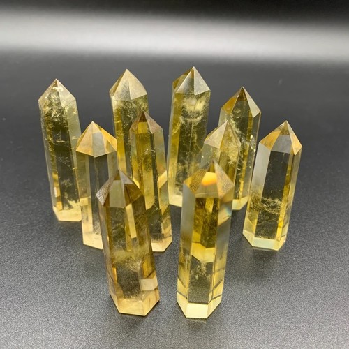 3'' Citrine Point Obelisk Natural Crystal Wand Tower Home Decoration - Picture 2 of 5