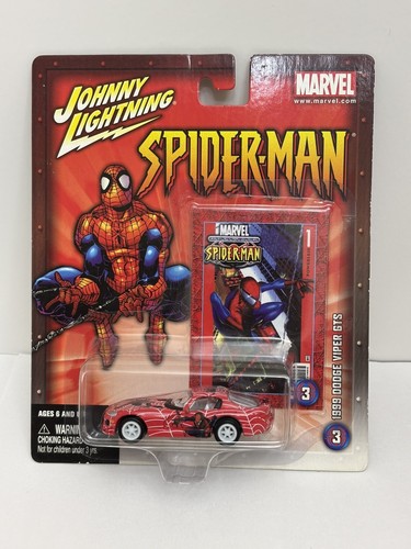 Johnny Lightning CHASE WHITE LIGHTNING Spider-Man Marvel 1999 Dodge Viper GTS - Bild 1 von 16
