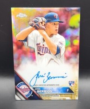 Jose Berrios 2016 Topps Chrome Gold Refractor RC Rookie Auto #/50