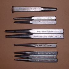 Vintage Craftsman Center Punch - Made in USA (select one) - BC, G- circle, WF