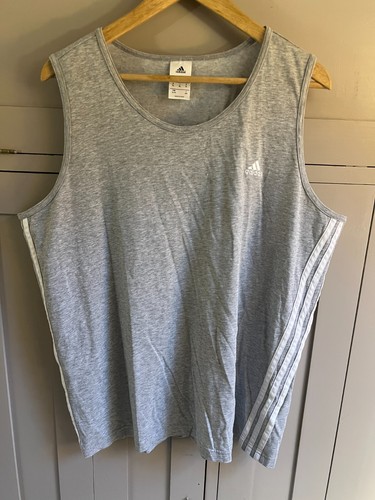 Adidas Axis 2.0 Climalite men's sports/fitness tank in Grey/White - XL