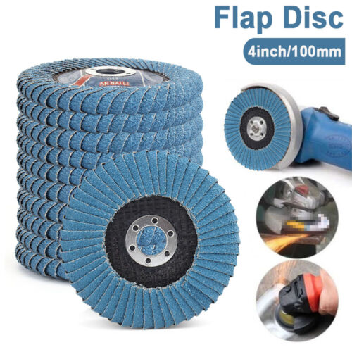 4" 100mm Curved Zirconium Flap Disc Sanding Grinding Wheels Angle Grinder 60Grit - Picture 1 of 7