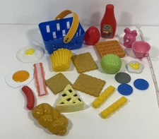 Kitchen Play Food Pretend Plastic Disney Egg Cracker French Fry Bread Waffle LOT