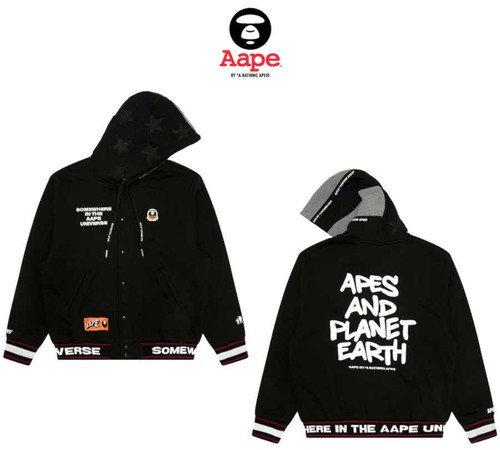 Aape By A Bathing Ape Men's Hooded Varsity Jacket 2024 FW AAPSWMB347XXN Japan