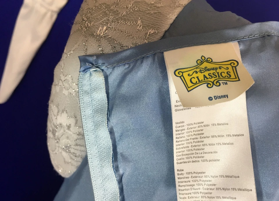 Damas/Adolescentes Disney Clásicos Disfraz Cenicienta Vestido Guantes Banda para el Cuello talla S Foto 3 de 4