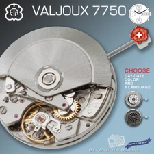 MOVEMENT ETA VALJOUX 7750, AUTOMATIC, ELABORE, SUNBRUSHED ROTOR