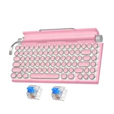 Keyboard Mechanical Hotswappable Bluetooth Taiahiro ML-981 Pink Keyboard