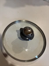 T-Fal Glass Replacement Lid ONLY 9.25” Inside Rim Pot Pan Pre-Owned Gray Vented