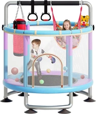 5-In-1 Toddler Trampoline for Kids,60"" Trampoline for Toddlers,Upgrade Kids Tra