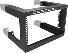 JINGCHENGMEI 6U Wall Mount Rack- 19 Inch Vented Server 13-18" Deep, Black