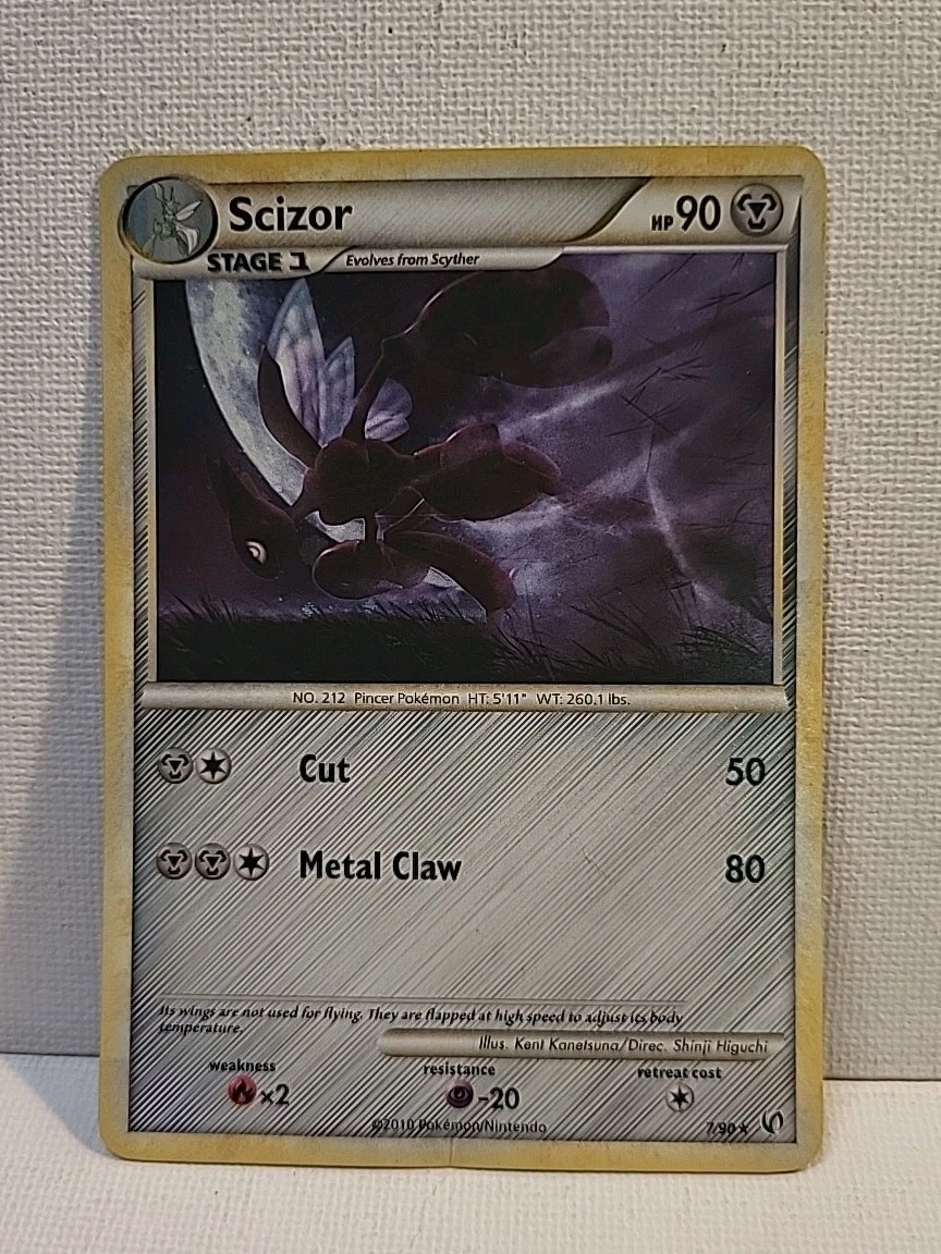 Scizor 7/90 Holographic Rare Undaunted HeartGold SoulSilver Pokemon TCG 2010 HP