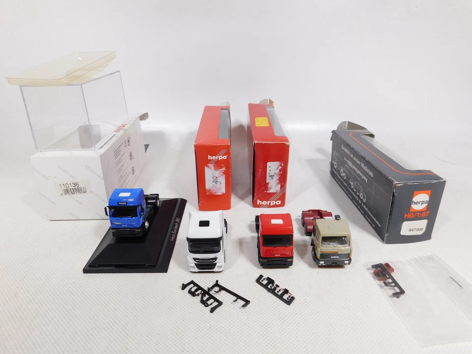 4X Herpa H0 1:87 Modello Trattore Iveco 110136 847000 Ecc Mint Box #DP454-0,5 - Immagine 4 di 4