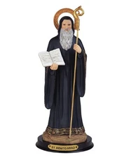12" H St Saint San Benito Abad Statue Holy Figurine Religious Decoration Offi...