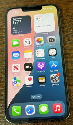 Unlocked Apple iPhone 13 Pro 128GB Sierra Blue - Crcks on Back - 82% Batt - Read