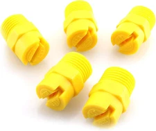 Flat Fan Spray Tip 5PCS 1/2 Inch Male Threaded 65 Degree PP Standard Veejet Yell