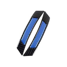 2PCS Car Reflector Trim, Anti-Scratch Carbon Fiber Vehicle Wheel Black/Blue