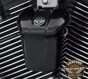 OEM Harley Softail, Dyna, Touring Black Waterfall Style Side Mount Horn Cover
