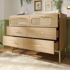 6 Drawer Chest of Drawers Oak Look Modern Wooden Bedroom Storage Unit Sideboard