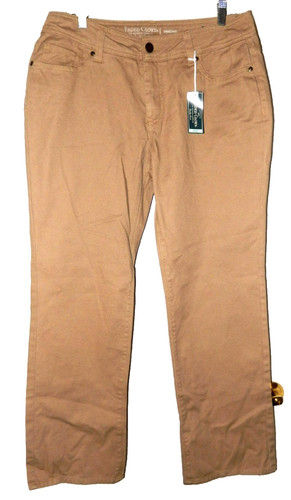 Faded Glory 100% Breathable Cotton Original Denim Jeans-12, tan