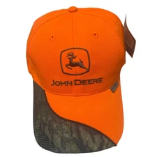 John Deere Men’s Orange Snapback Adjustable Hunting Hat