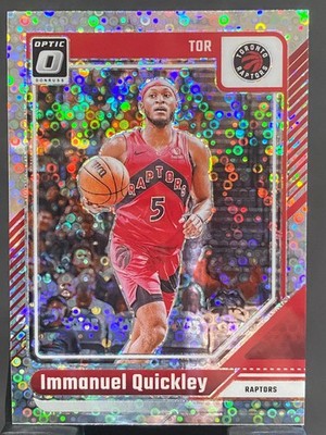 2024-25 Donruss Optic Immanuel Quickley #86 Silver Disco Toranto Raptors