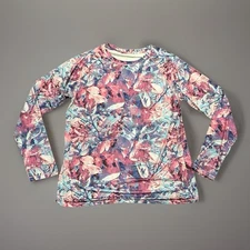 Reel Legends Pink Blue Purple Long Sleeve Keep-It-Cool Fishing Size L Sun